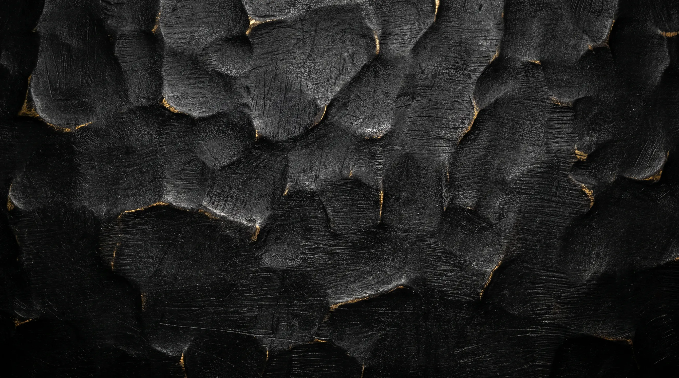 Dark forged metal texture with gold accents